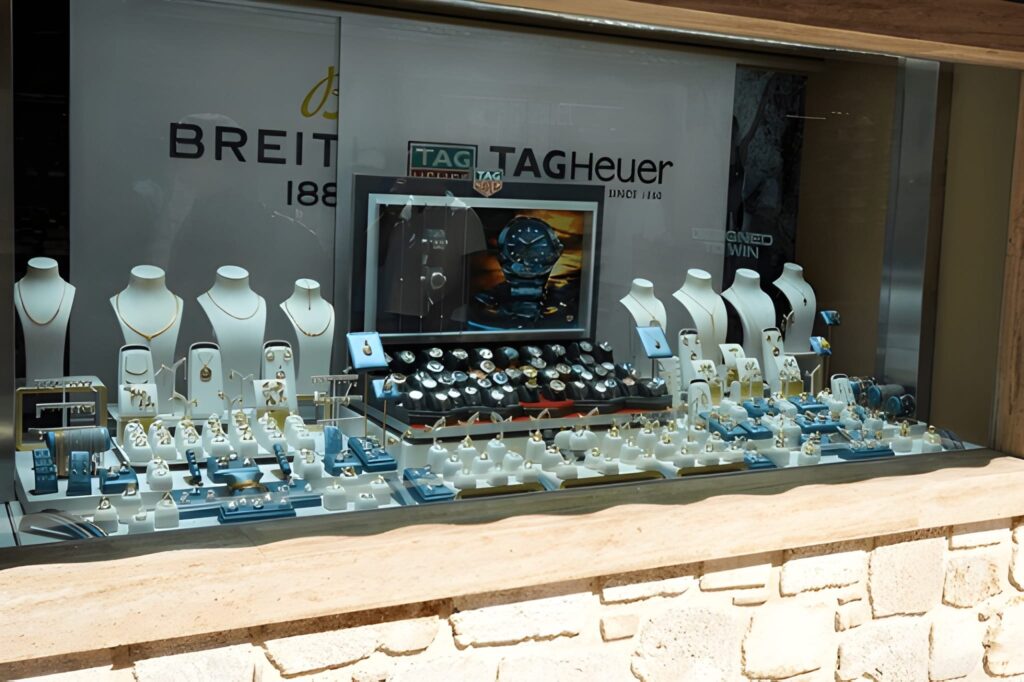 Exquisite Display of Luxury Timepieces and Fine Jewelry Captivating